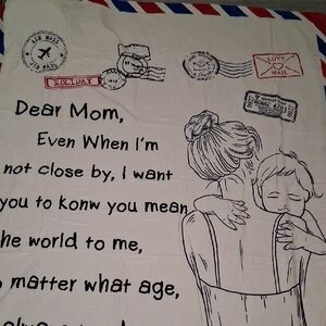 Dear Mom Blanket with Heartfelt Message 60x80